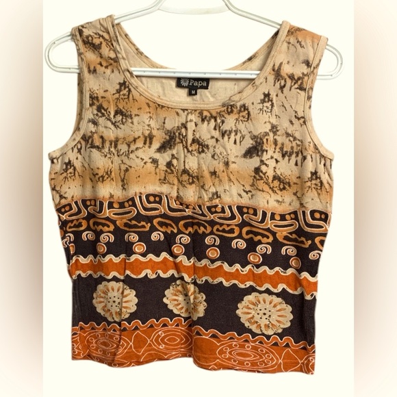 Papa midweight 100% cotton crop top with Native American vibe - Picture 1 of 8